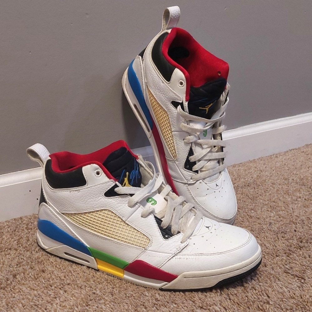 ❤️SALE! AIR JORDAN Flight 9 White, Red, Blue Sneakers